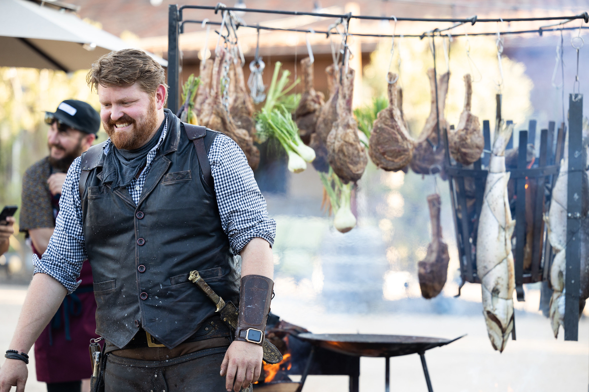 Chef at the coals — Global Breck